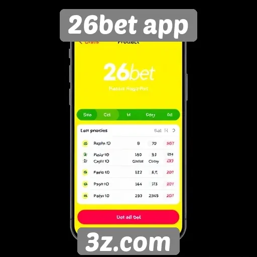 Design e usabilidade do 26bet app